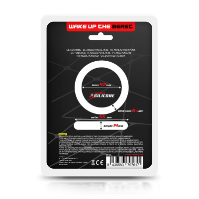 Cock Ring Solid Silicone 4.2 cm Black