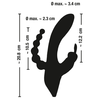 Wibrator punktu G 20,8 Stymulacja odbytu i łechtaczki