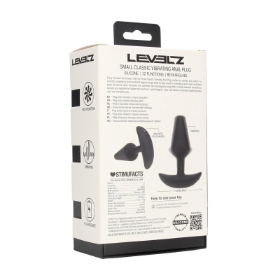 Classic Vibrating Silicone Anal Plug - S - Black