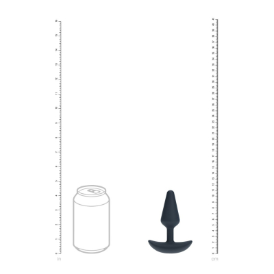 Classic Vibrating Silicone Anal Plug - S - Black