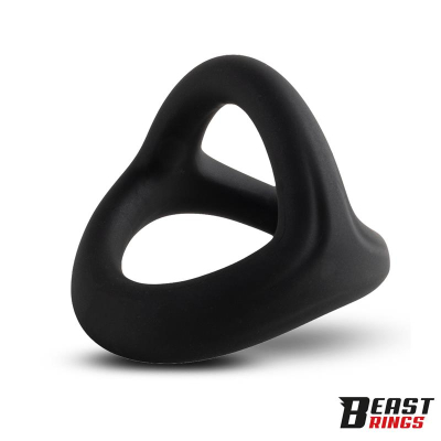 Triple Cock Ring Solid Silicone 44/38/35 mm Size M