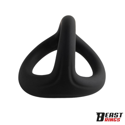 Triple Cock Ring Solid Silicone 44/38/35 mm Size M