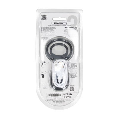 Vibrating Cock and Ball Ring with Paw Stimulator - Black