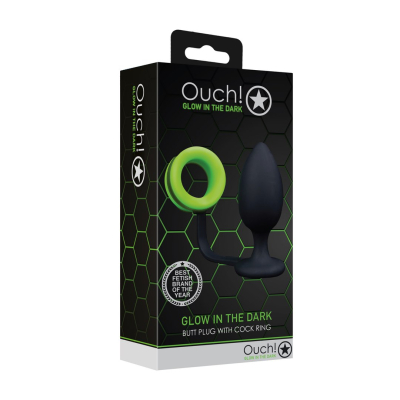 Butt Plug with Cockring - Glow in the Dark