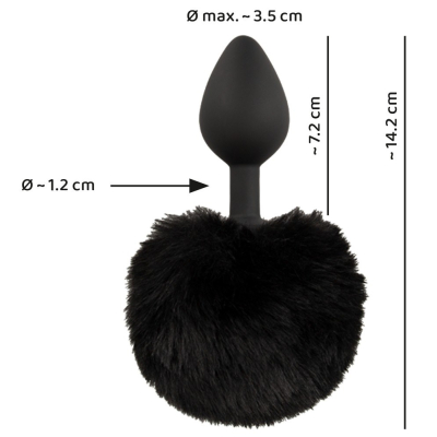 Fluffy Tail Black M