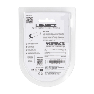Ergo Liquid Silicone Cockring - Black