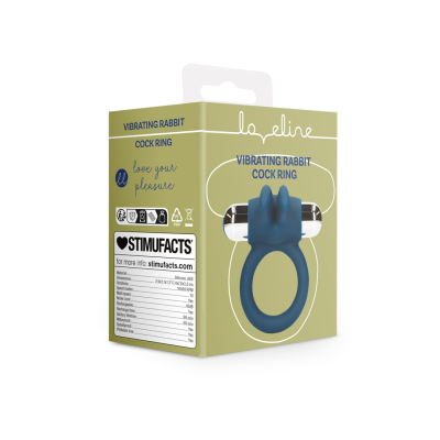 Vibrating Rabbit Cock Ring - Baltic Blue
