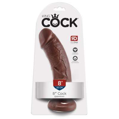 Realistyczne Dildo King Cock brązowe dł. 21,5cm