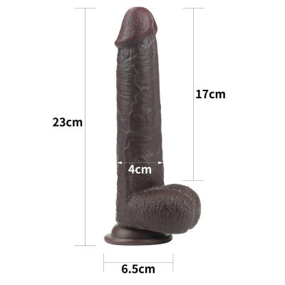 Realistyczne dildo z przyssawką i jądrami 23cm