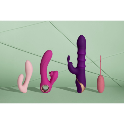 3 Up-and-Down Moving Rings Vibrator - Orchidee Purple