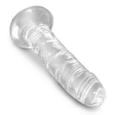 Dildo King Cock przeźroczyste z przyssawką 17,8cm