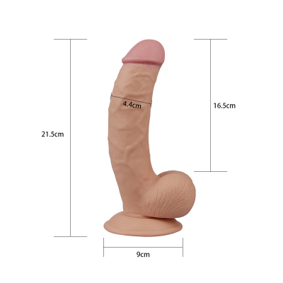 Realistyczne dildo z jądrami i mocną przyssawką 21cm