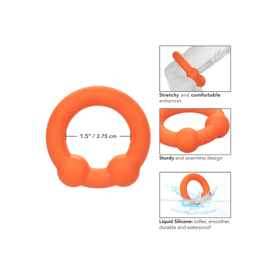 CalExotics Alpha Liquid Silicone Dual Ball Ring
