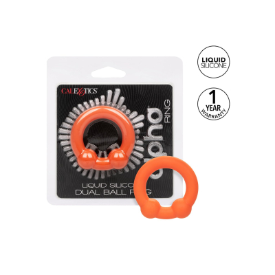 CalExotics Alpha Liquid Silicone Dual Ball Ring