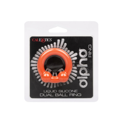 CalExotics Alpha Liquid Silicone Dual Ball Ring