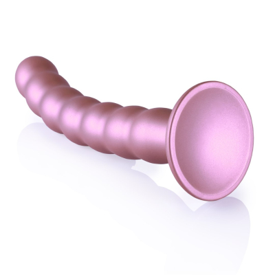 Beaded Silicone G-Spot Dildo - 8\'\' / 20,5 cm - Rose Gold