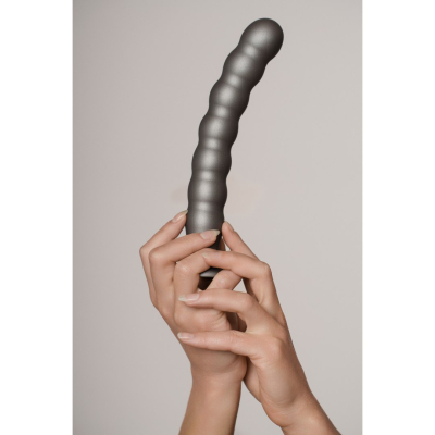 Beaded Silicone G-Spot Dildo - 8\'\' / 20,5 cm - Rose Gold