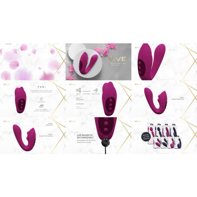 Yuki - Dual Motor G-Spot Vibrator with Massaging Beads - Pink