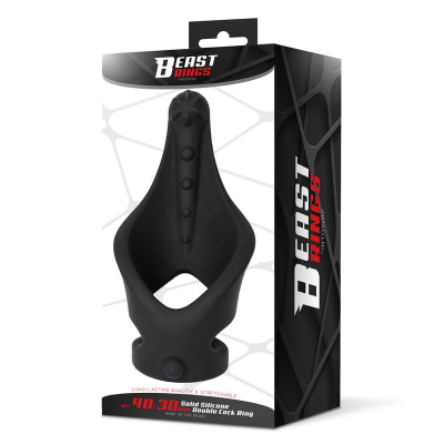 Double Penis Ring Solid Silicone 37/45 mm