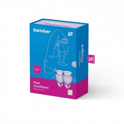 Silikonowe kubeczki menstruacyjne fioletowe - zestaw