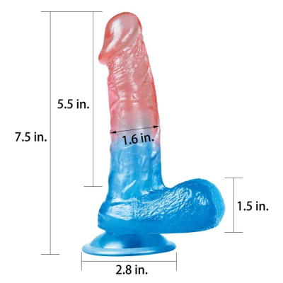 Dildo elastyczne z mocną przyssawką 19cm