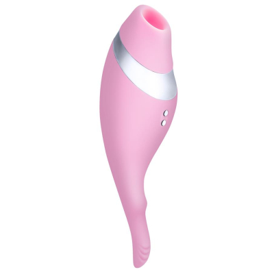 Multifunctional erogenous zone stimulator Flovetta by Toyfa DAHLIA, silicone, pink, 14 cm