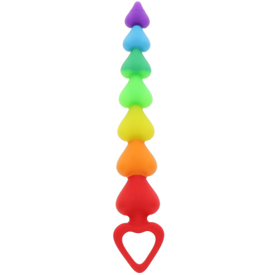 ToyJoy Anal Play Rainbow Heart Beads