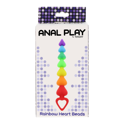 ToyJoy Anal Play Rainbow Heart Beads