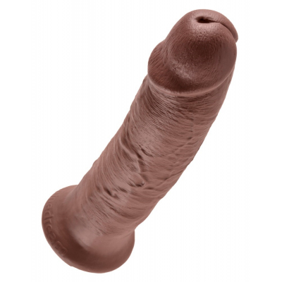 King Cock Dildo z jądrami 25,4cm ciemny brąz