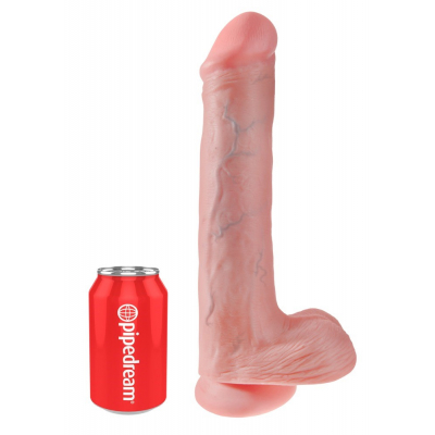 King Cock Naturalne Dildo z jądrami 33cm