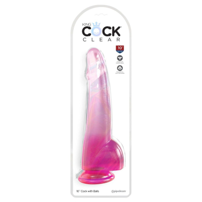 KingCockClear 10 w balls pink