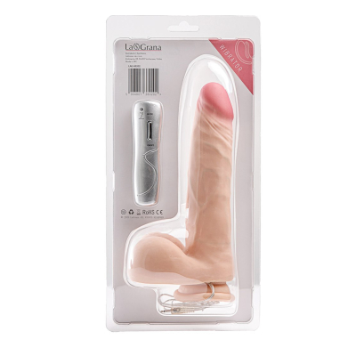 Simple Pleasure wibrator 7 trybów rotacji cyberskóra kolor cielisty 23 cm sterowany przewodowo