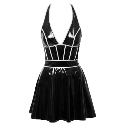 Vinyl dress w. silver L