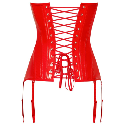 Vinyl Corset red L