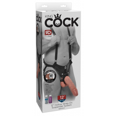 King Cock Strap-On Dildo Gigant z uprzężą 30cm