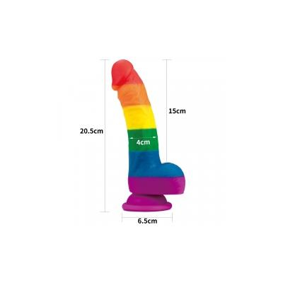 Prider Dildo 8.0\'\' Colorful