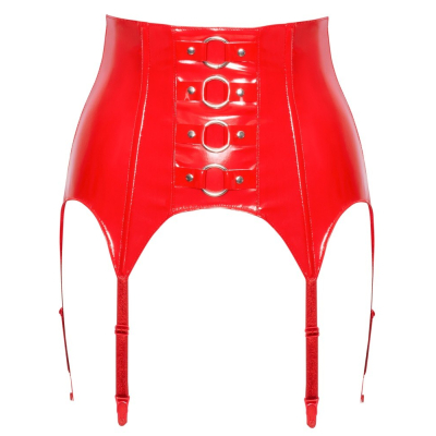 Vinyl Suspender Straps red S