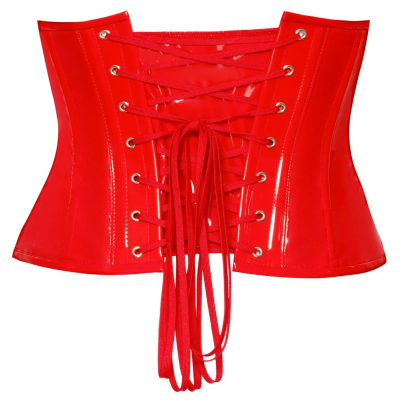 Vinyl Waist Cincher red L
