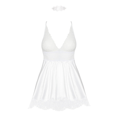 Eve chemise with mask white