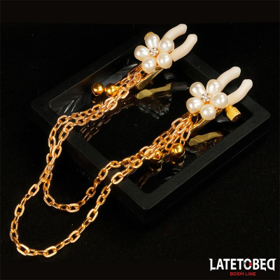 Rearl nipple clamps with Chain