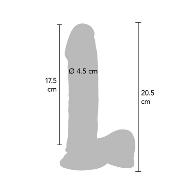 Dual Density Dildo 8inch Balls