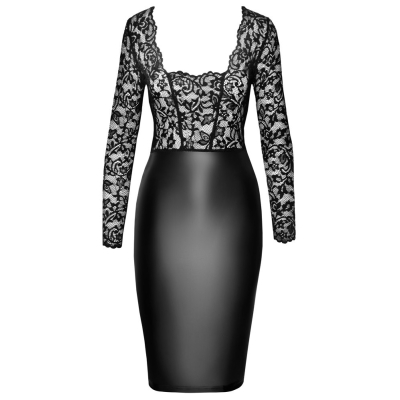 Sukienka Euphoria z koronkowym topem i spódnicą z wetlooku M Noir Handmade