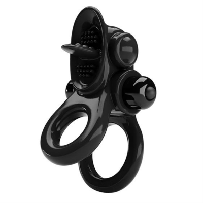 Pretty Love Vibrating Pasionate Cock Ring Black