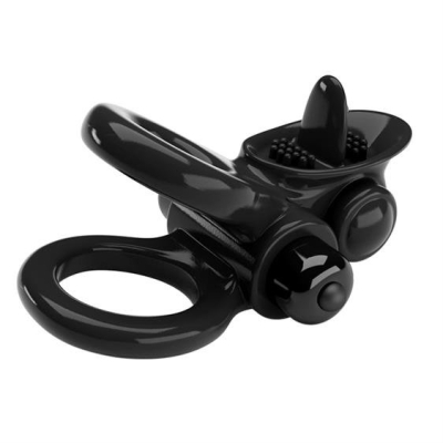 Pretty Love Vibrating Pasionate Cock Ring Black