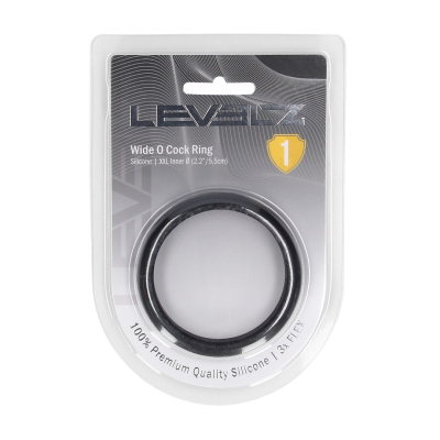 Wide O Silicone Cockring - XXL - 55mm - Black