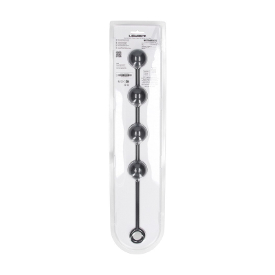 Round Silicone Anal Balls - L - 40mm - Black