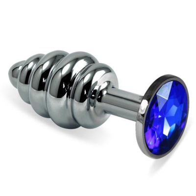 Silver Spiral Plug Darkblue