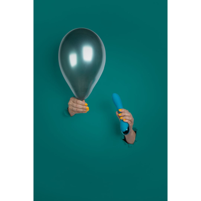 Smooth Silicone G-Spot Vibrator - Teal Blue