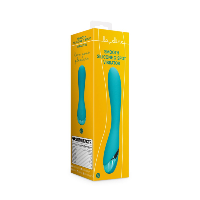 Smooth Silicone G-Spot Vibrator - Teal Blue