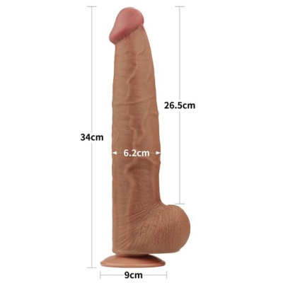 13.5\'\' King Sized Sliding Skin Dual Layer Dong